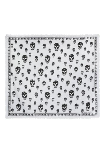 Alexander McQueen skull-print scarf - Blu