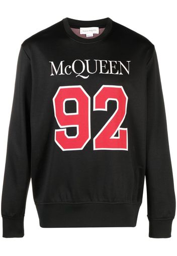 Alexander McQueen woven logo-detail sweatshirt - Nero