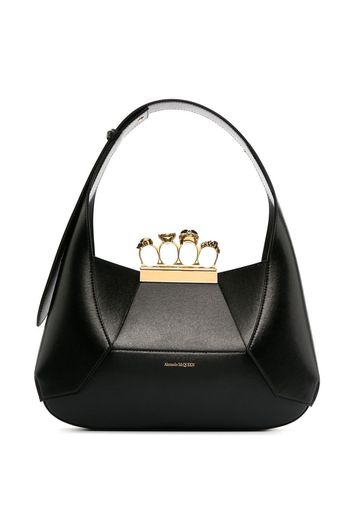 Alexander McQueen Four-Ring leather tote bag - Nero