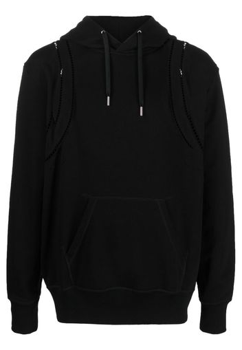 Alexander McQueen long-skeeve cotton hoodie - Nero