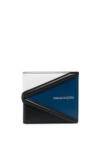 Alexander McQueen colour-block leather wallet - Blu