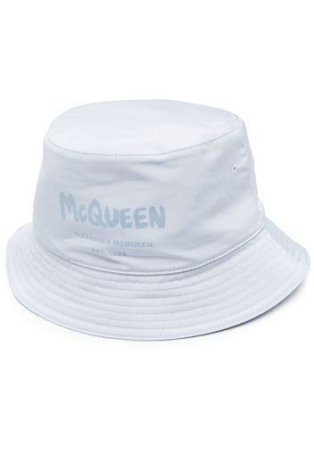 Alexander McQueen logo-print bucket hat - Blu