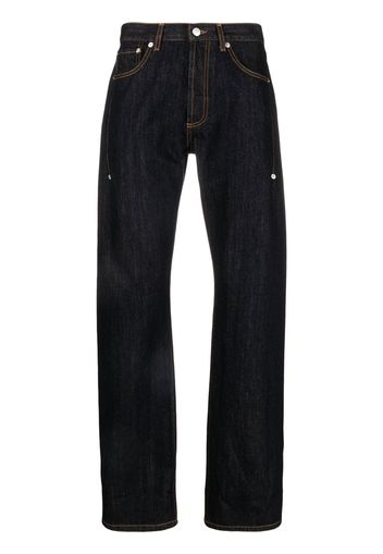 Alexander McQueen five-pocket straight-leg jeans - Blu