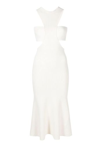 Alexander McQueen Slashed Harness rib-knit dress - Toni neutri