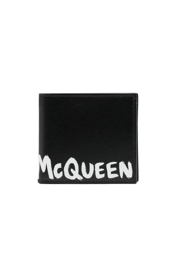 Alexander McQueen logo-print bi-fold wallet - Nero