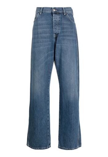 Alexander McQueen wide-leg panelled jeans - Blu