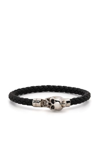 Alexander McQueen Skull leather bracelet - Nero