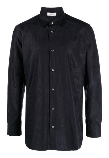 Alexander McQueen logo-print cotton shirt - Nero