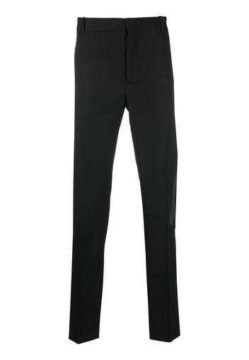 Alexander McQueen stripe-detail tailored-cut trousers - Nero