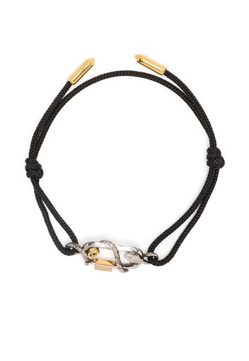 Alexander McQueen metallic-snake-detail bracelet - Nero