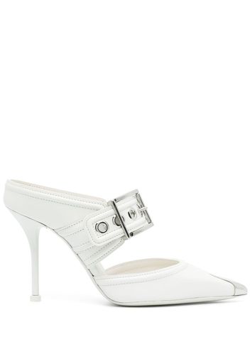 Alexander McQueen pointed-toe 100mm mules - Bianco