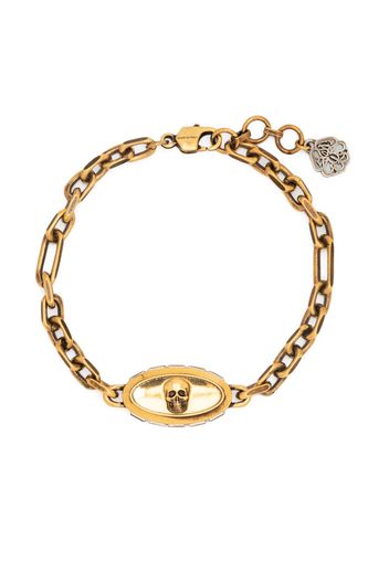 Alexander McQueen skull-detail chain-link bracelet - Oro