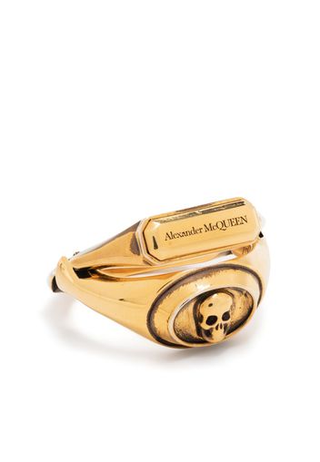 Alexander McQueen skull-detail ring - Oro