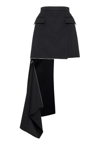 Alexander McQueen Minigonna sartoriale - Nero