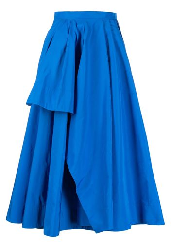 Alexander McQueen draped A-line skirt - Blu