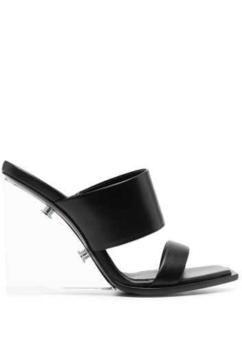 Alexander McQueen Shard 115mm wedge sandals - Nero