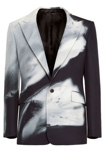 Alexander McQueen Blazer monopetto Luminous Flower - Bianco