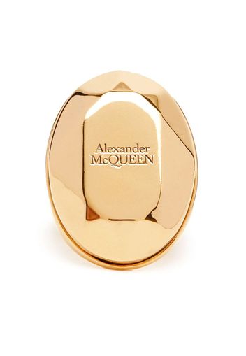 Alexander McQueen The Faceted Stone ring - Oro