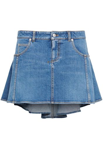 Alexander McQueen Kickback denim skirt - Blu