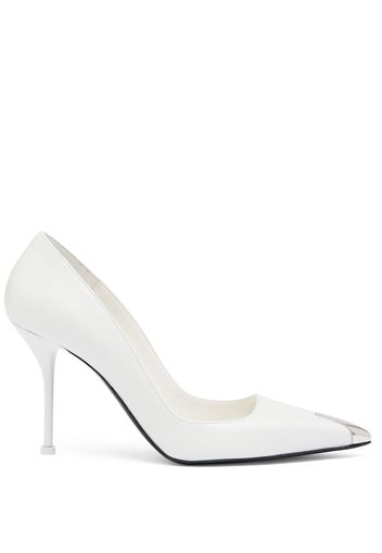 Alexander McQueen Punk 90mm leather pumps - Bianco