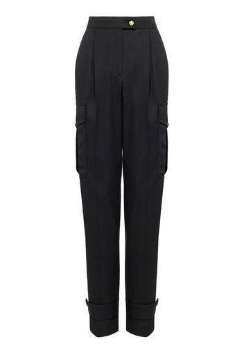 Alexander McQueen high-waisted wool trousers - Nero