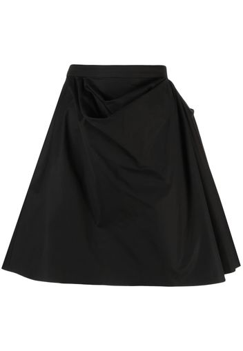 Alexander McQueen draped cotton miniskirt - Nero