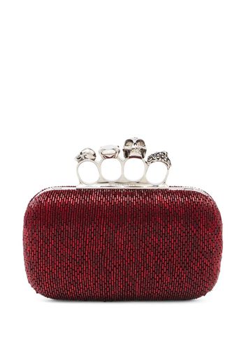 Alexander McQueen Clutch Four Ring - Rosso