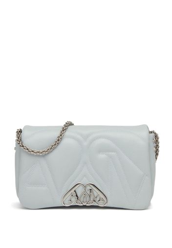 Alexander McQueen Borsa a spalla The Seal piccola - Grigio