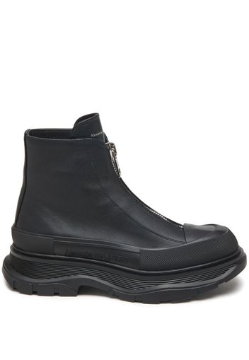 Alexander McQueen Stivali Tread Slick con zip - Nero