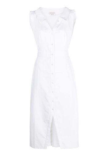 Alexander McQueen V-neck sleeveless dress - Bianco