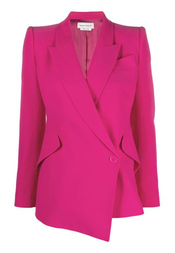 Alexander McQueen Blazer monopetto asimmetrico - Rosa