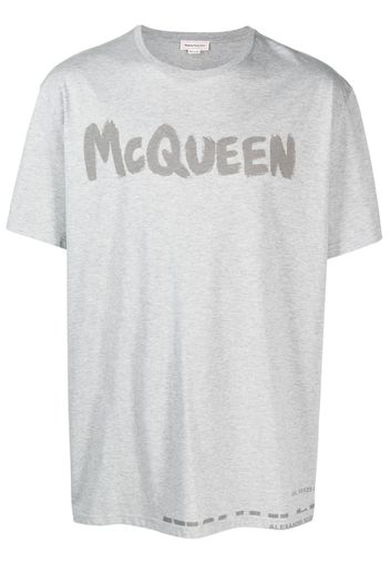 Alexander McQueen logo-print cotton T-shirt - Grigio