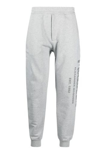 Alexander McQueen logo-print track pants - Grigio