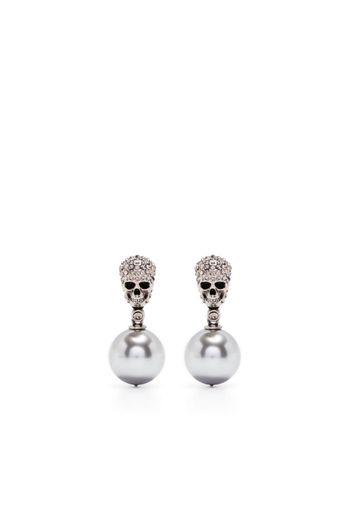 Alexander McQueen Skull silver-tone earrings - Argento