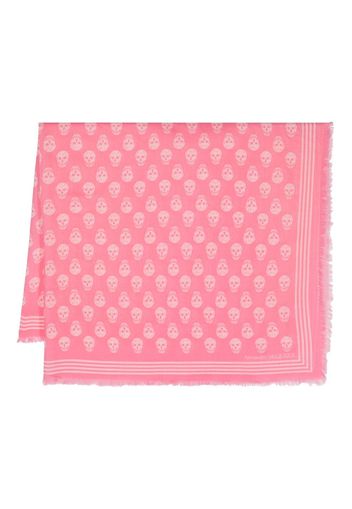 Alexander McQueen logo-print skull-motif scarf - Rosa