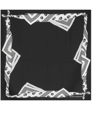 Alexander McQueen logo-print silk scarf - Nero