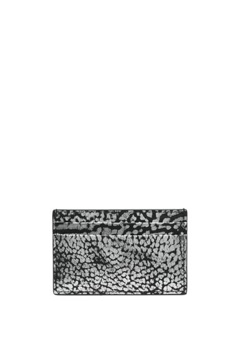 Alexander McQueen leopard-print cardholder - Nero