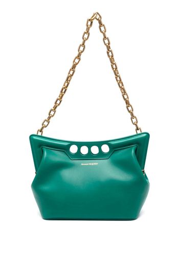 Alexander McQueen small The Peak leather shoulder bag - Verde