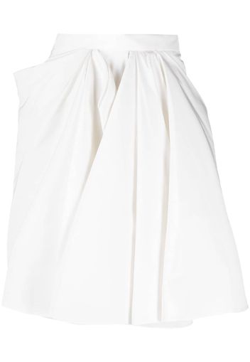 Alexander McQueen pleated A-line skirt - Bianco