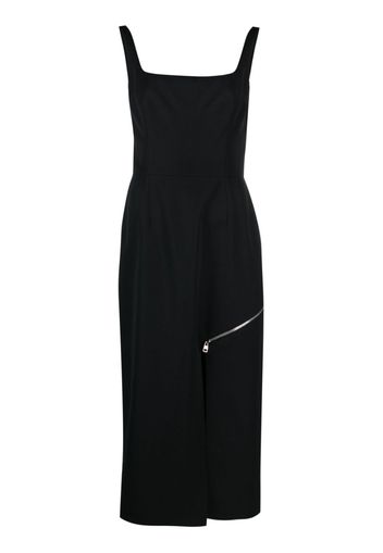 Alexander McQueen zip-embellished midi dress - Nero