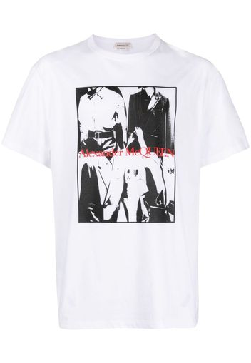 Alexander McQueen photograph-print cotton T-shirt - Bianco