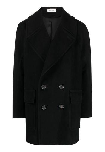 Alexander McQueen AMQ OVERSIZED PEACOAT BLK - Nero