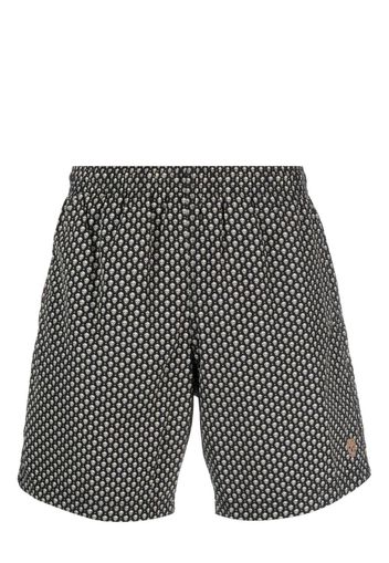 Alexander McQueen skull-print swim shorts - Nero