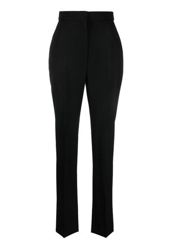 Alexander McQueen high-waisted tailored wool trousers - Nero