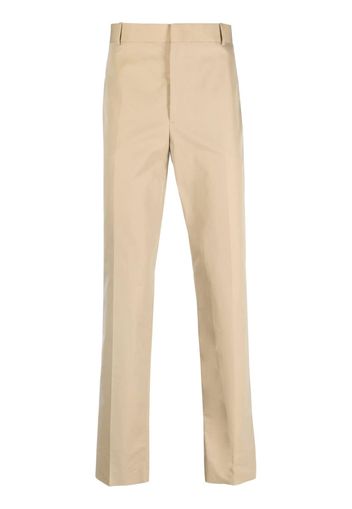 Alexander McQueen cotton cigarette trousers - Toni neutri