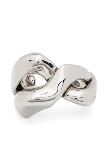 Alexander McQueen twisted cuff bracelet - Argento