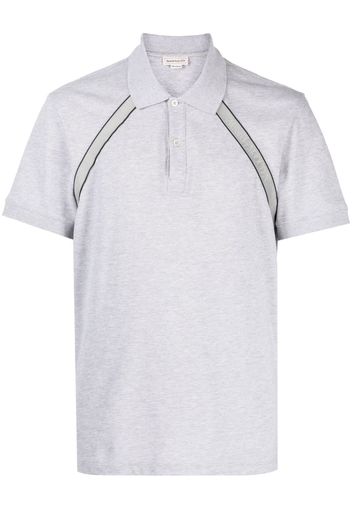 Alexander McQueen Polo con dettaglio logo - Grigio