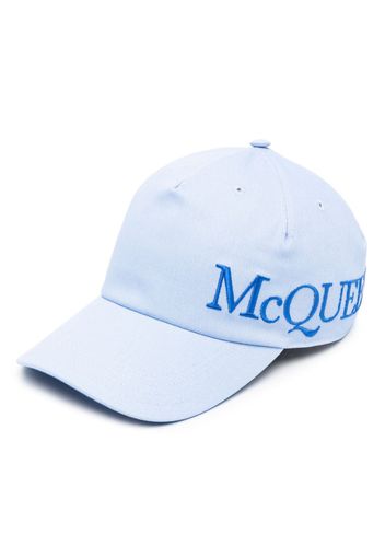 Alexander McQueen logo-embroidered cotton baseball cap - Blu
