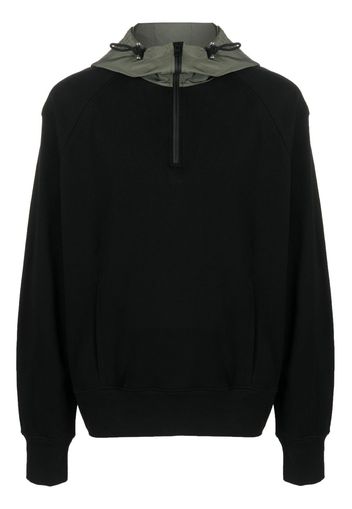 Alexander McQueen Felpa con mezza zip - Nero