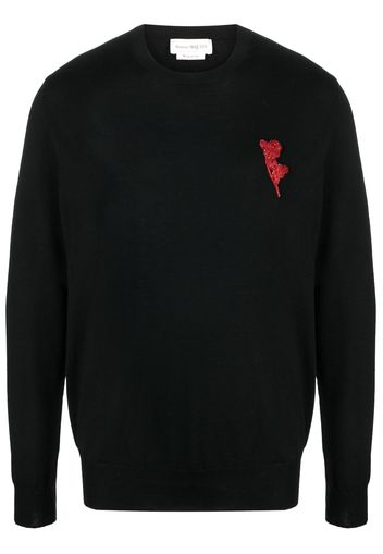 Alexander McQueen beaded wool jumper - Nero